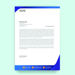 Corporate business letterhead page design templates