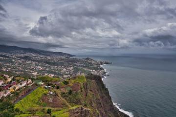 Fototapeta na wymiar Cabo Girao in Madeira, Portugal highest sea cliff of Europe