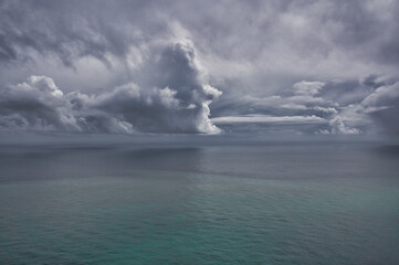 Amazing Clouds at the viewpoint of Cabo Girao in Madeira highest sea cliff of Europe