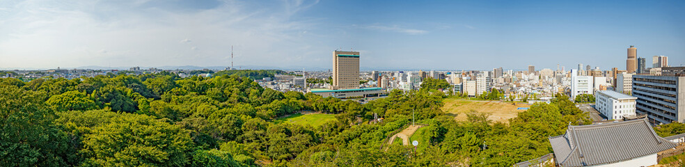 Fototapeta na wymiar 浜松城から浜松市街地を望む