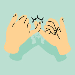 Pinky  swear promise sign icon