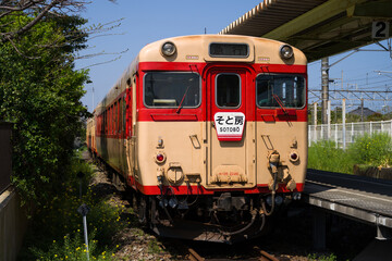 Obraz premium いすみ鉄道のキハ52・キハ28急行列車