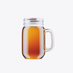 Clear Glass Mug. 3D render