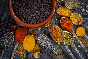 Spices used to add flavor and seasoning to cooking.