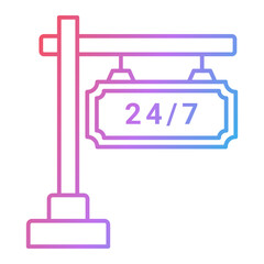 Open 24/7 Icon Design