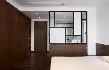 Modern and comfortable interior,
Bedroom space