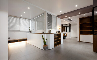 Modern and comfortable interior,
Entry and aisle