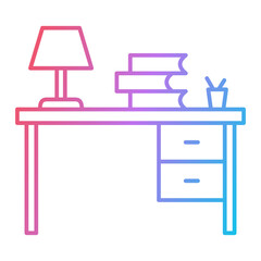 Study Table Icon Design