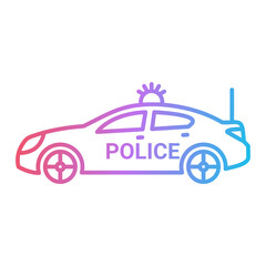 Fototapeta na wymiar Police Car Icon Design