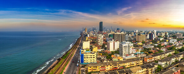 Panoramic view of Colombo - obrazy, fototapety, plakaty