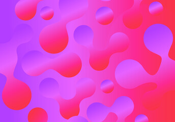 Fluid shapes composition with trendy gradients.Colorful geometric background pattern.  Futuristic Gradient.Rainbow 3d Fluid Shapes. 