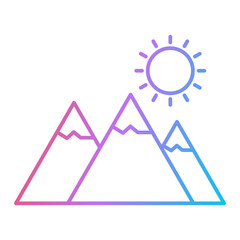 Moutains Icon Design