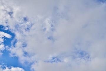 Beatiful blue sky with clouds on a sunny day