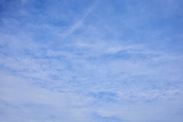Beatiful blue sky with clouds on a sunny day