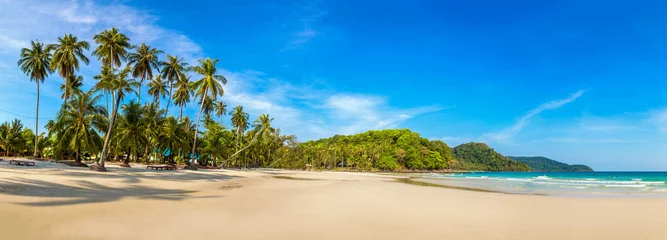 Fotobehang Panorama van tropisch strand © Sergii Figurnyi