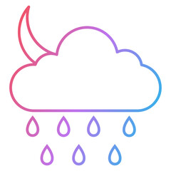 Rainy Night Icon Design