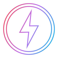 Lightning Button Icon Design