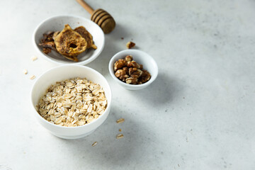 Ingredients for homemade granola