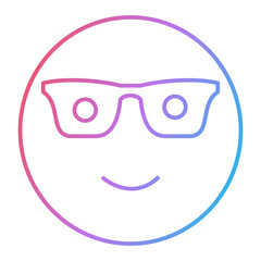 Obraz na płótnie Canvas Nerd Emoji Icon Design