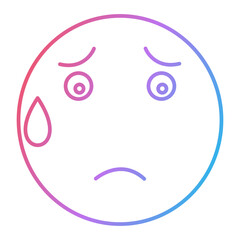 Embarrased Emoji Icon Design