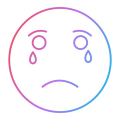 Crying Emoji Icon Design