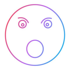 Surprised Emoji Icon Design