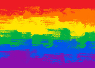 lgbt flag, symbol and lgbt day, watercolor abstraction