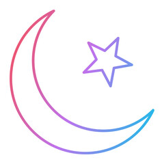 Crescent Moon Icon Design