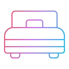 Single Bed Icon Design
