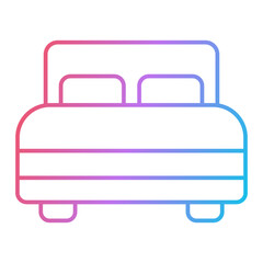 Double Bed Icon Design