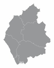 Cumbria county administrative map