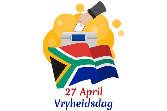 Translation: April 27. Freedom Day. Freedom day (Vryheidsdag) National day of South Africa Vector illustration. Suitable for greeting card, poster and banner. - Powered by Adobe