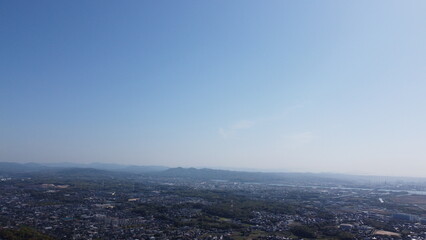 竜王山山頂から見る新緑の桜と小野田市と宇部 の街並み2022　山口県観光　#小野田市 #宇部  #竜王山新緑の桜