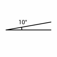 20 degree angle icon in mathematics