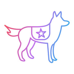 Police dog Icon Design