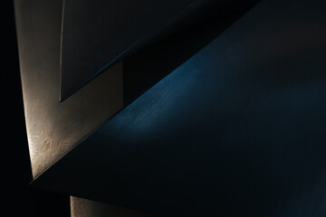 Metal dark abstract background for modern design. Metal steel or aluminum plates