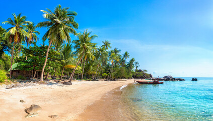 Tropical beach at summer day
