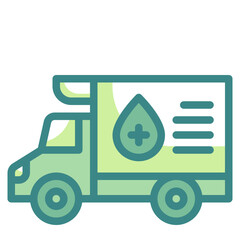 ambulance blue line icon