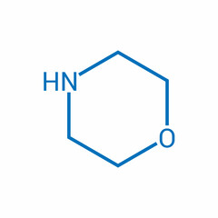 chemical structure of Morpholine (C4H9NO)