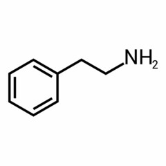 chemical structure of Phenelethylamine (C8H11N)