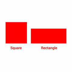 red square and rectangle shape in mathematic