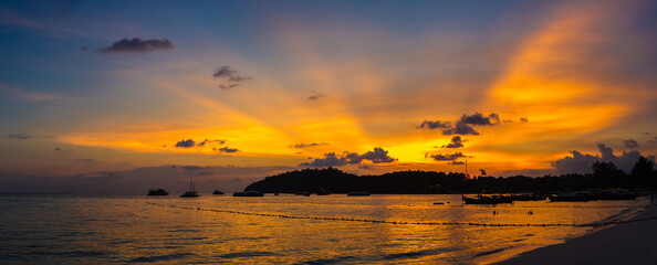 Beautiful sunset at Koh Lipe island