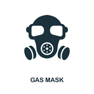 Gas Mask icon. Monochrome simple Gas Mask icon for templates, web design and infographics