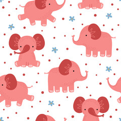 Pink baby elephant background - 499612539