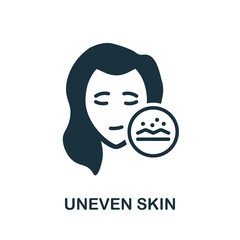 Uneven Skin icon. Simple element from skin care collection. Creative Uneven Skin icon for web design, templates, infographics and more