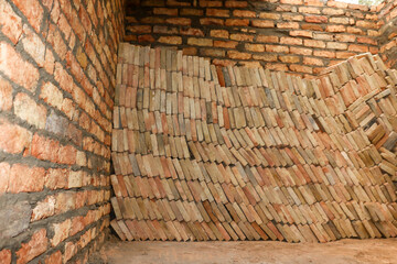 Asian roof bricks on under-construction site