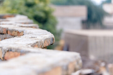 Fototapeta premium snake design rooftop wall under construction