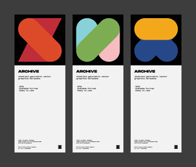 Swiss Poster Design Graphics Made With Helvetica Typography Aesthetics And Geometric Forms - 499614906