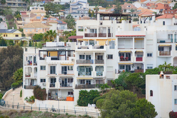 Architecture of the Mediterranean city of Benalmadena in Spanish Andalusia