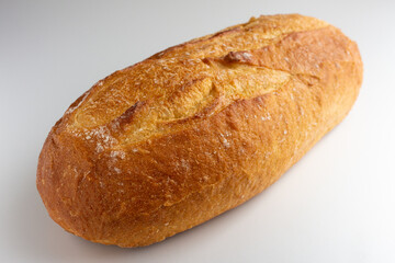 fresh white bread  on white background